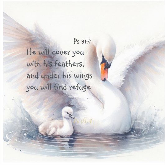 Psalm 91:4 Flügel Gottes Schutzbibliotheke Aufkleber (Vorderseite)