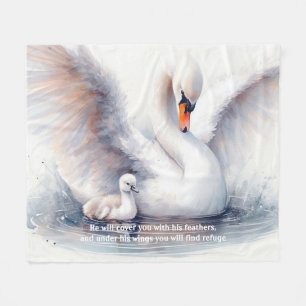 Psalm 91:4 Flügel Gottes Schutzbibliotheke Fleecedecke