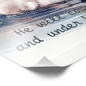 Psalm 91:4 Flügel Gottes Schutzbibliotheke Fotodruck (Ecke)