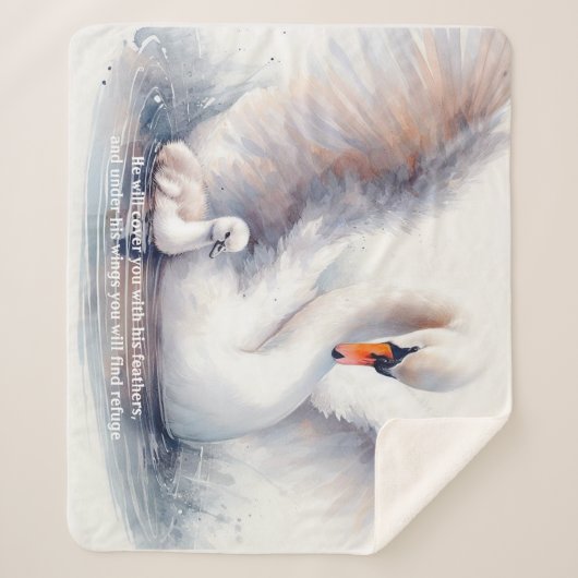 Psalm 91:4 Flügel Gottes Schutzbibliotheke Sherpadecke (Vorderseite)