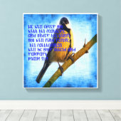 Psalm 91:4 Gefälligkeit Leinwanddruck (Insitu (Holzboden))