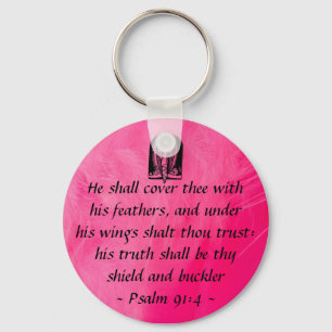 Psalm 91:4 keycahin schlüsselanhänger