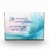 Psalm 91:4 King James Foto Block (Vorderseite)