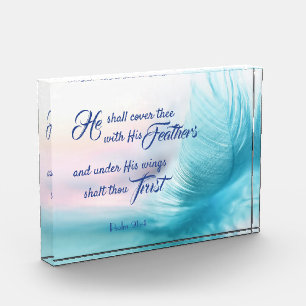 Psalm 91:4 King James Foto Block