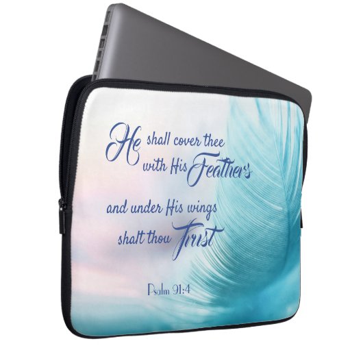 Psalm 91:4 King James Laptop Sleeve (Vorne Rechts)