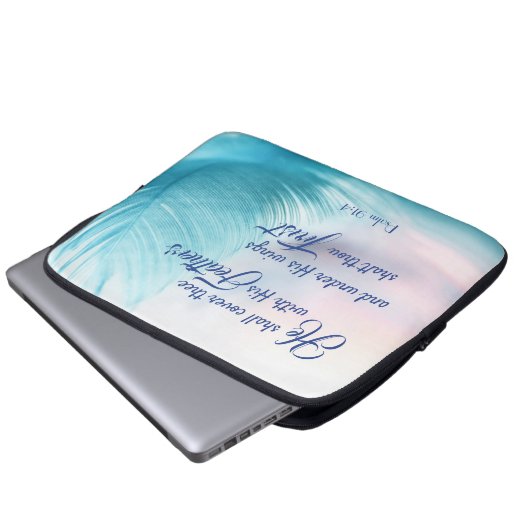 Psalm 91:4 King James Laptop Sleeve (Vorne Knopf)