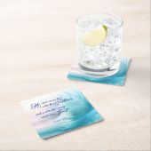 Psalm 91:4 King James Square Untersetzer (Vor Ort)