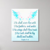 Psalm 91:4 leinwanddruck (Vorderseite)