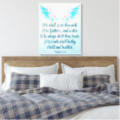 Psalm 91:4 leinwanddruck (Insitu (Schlafzimmer))