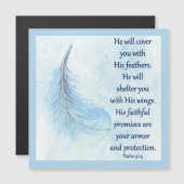 Psalm 91:4 Magnetkarte (Vorne/Hinten)