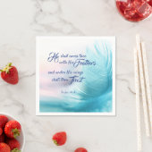 Psalm 91:4 Paper Napkins - King James Version Serviette (Beispiel)