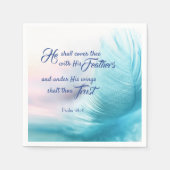 Psalm 91:4 Paper Napkins - King James Version Serviette (Vorderseite)