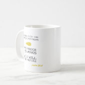 Psalm-91:4 % pipe% inspirierend Gelb des Kaffeetasse (Vorderseite Links)