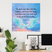 Psalm 91:4 poster (Heimbüro)