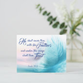 Psalm 91:4 Postkarte - King James Version (Stehend Vorderseite)