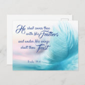 Psalm 91:4 Postkarte - King James Version (Vorne/Hinten)