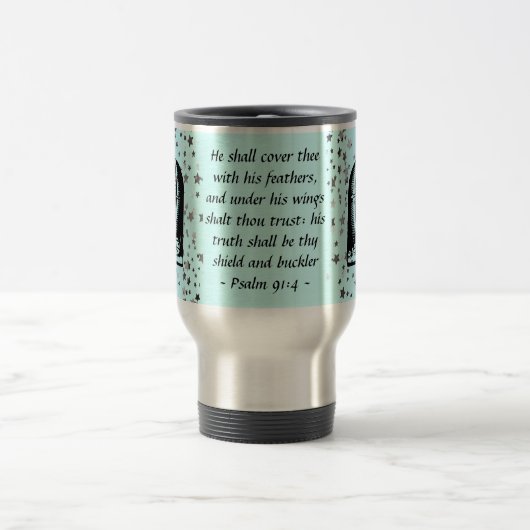 Psalm-91:4-Reise-Tasse Reisebecher (Mittel)