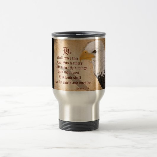 Psalm-91:4 Reisebecher (Mittel)