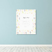 Psalm 91:4 Schrift und Federdesign Art Print Leinwanddruck (Insitu (Holzboden))