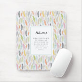 Psalm 91:4 Schrift und Federdesign Art Print Mousepad (Mit Mouse)