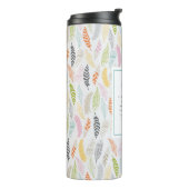 Psalm 91:4 Scripture and Feather Design Thermosbecher (Nach links gedreht)