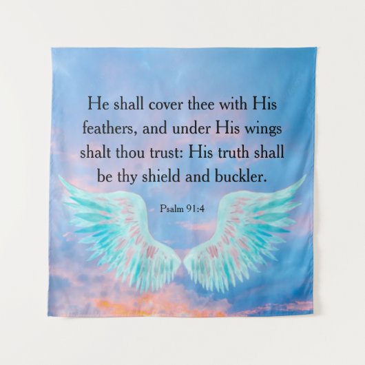 Psalm 91:4 wandteppich (Vorderseite)