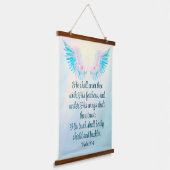 Psalm 91:4 wandteppich mit holzrahmen (Gewinkelt)