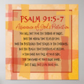 PSALM 91:5-7-Schrift Poster (Vorne)