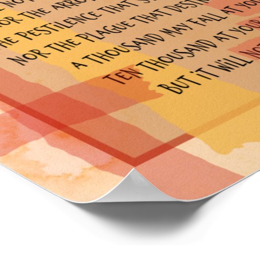 PSALM 91:5-7-Schrift Poster (Ecke)