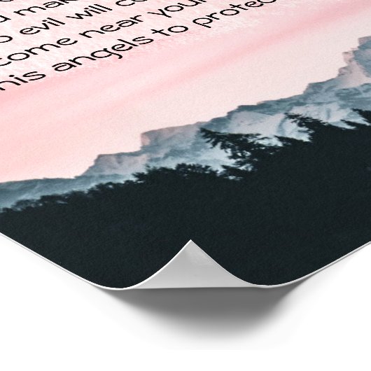 Psalm 91:9-11 Wenn du den Herrn zu deiner Zuflucht Poster (Ecke)