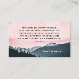 Psalm 91:9-11 Wenn du den Herrn zu deiner Zuflucht Visitenkarte