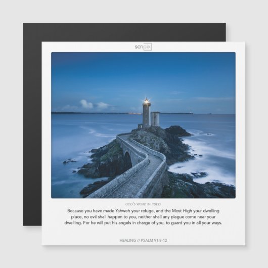 Psalm 91:9-2 HEALING SCRIPIX Magnetkarte Magneteinladung (Vorne/Hinten)