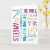 Psalm 91 Angels Scripture Get Well Beileid Karte (Gelbe Blume)