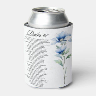Psalm 91 Aquarell Blaue Blume Bibel Schriftstellen Dosenkühler