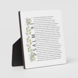 Psalm 91 Aquarell Eukalyptus Bibelkunst Fotoplatte