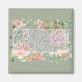 Psalm 91 Aquarellschrift Kunst Magnet (Vorne)