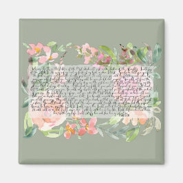 Psalm 91 Aquarellschrift Kunst Magnet