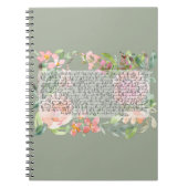 Psalm 91 Aquarellschrift Kunst Notizblock (Vorderseite)