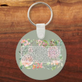 Psalm 91 Aquarellschrift Kunst Schlüsselanhänger (Vorderseite)