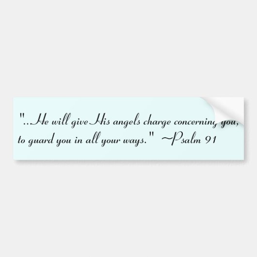 Psalm 91 Autoaufkleber (Vorne)