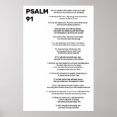 Psalm 91 Bibel Vers Christlich Moderne Schrift Poster (Vorne)