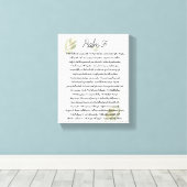 Psalm 91 Bibelbibel Art Blätter Leinwanddruck (Insitu (Holzboden))