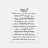 Psalm 91 Bibeldesign Feather Christlich Fleecedecke (Vorderseite)