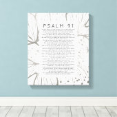 Psalm 91 Bibelkunst Botanisches Blatt Leinwanddruck (Insitu (Holzboden))