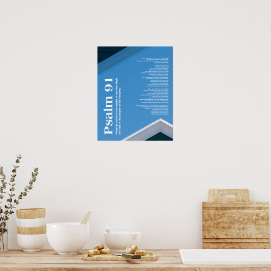 Psalm 91 Bibelkunstgeschenke Poster (Küche)