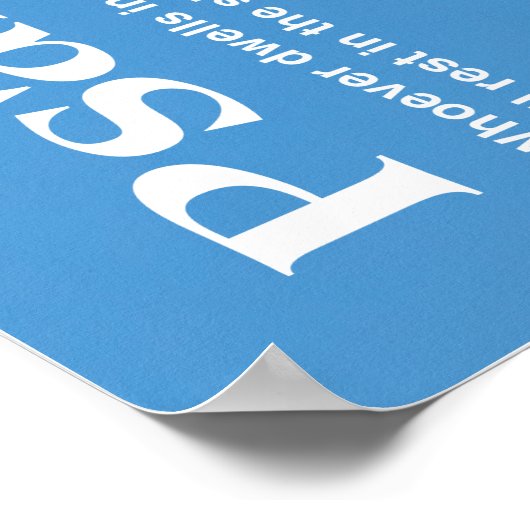 Psalm 91 Bibelkunstgeschenke Poster (Ecke)