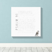 Psalm 91 Bibelschrift Christlicher Vogelkunstzeich Leinwanddruck (Insitu (Holzboden))