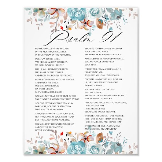 Psalm 91 Bibelschrift Fotodruck (Vorne)