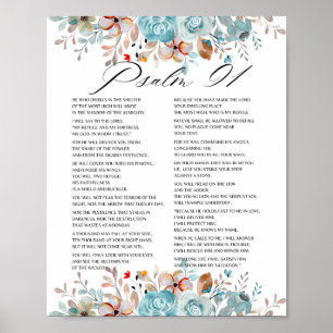 Psalm 91 Bibelschrift Poster