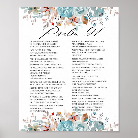 Psalm 91 Bibelschrift Poster (Vorne)